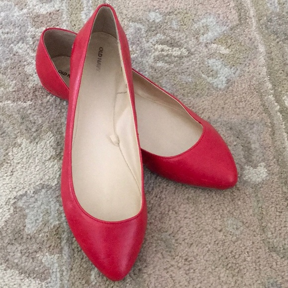 old navy red flats